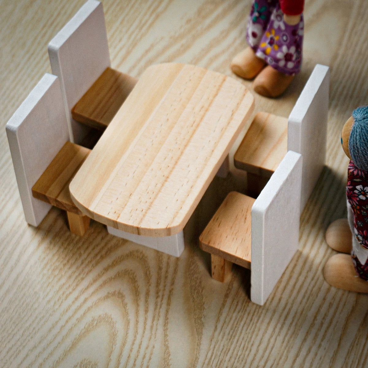 Wooden Dollhouse Furniture Set