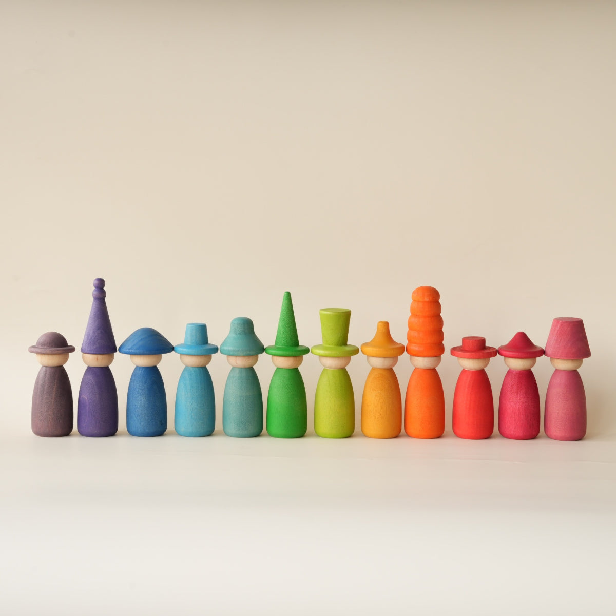 Wooden Peg Doll Color Matching Set