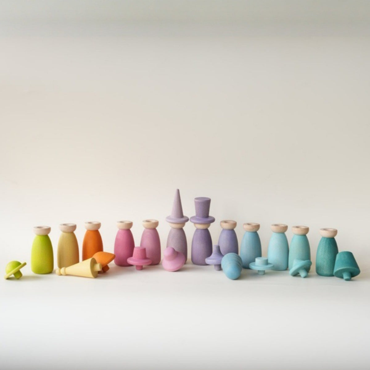 Wooden Peg Doll Color Matching Set