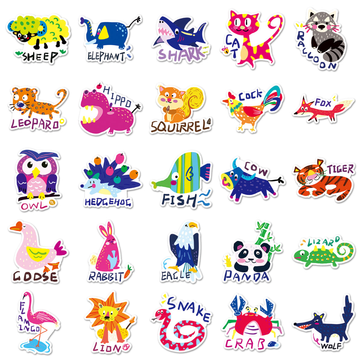 Children's Animal Sticker Set（Gift Only, Not Sold Separately）