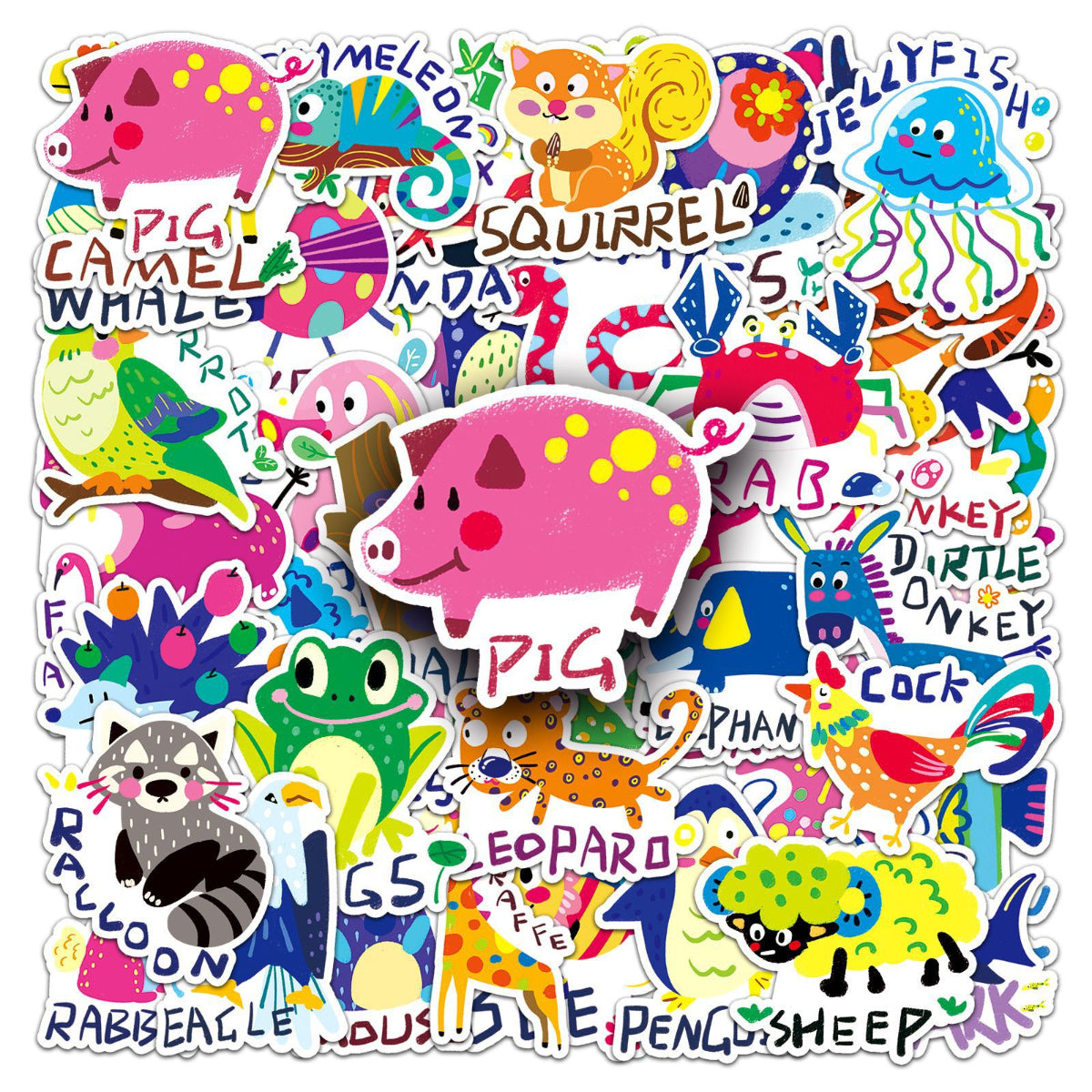 Children's Animal Sticker Set（Gift Only, Not Sold Separately）