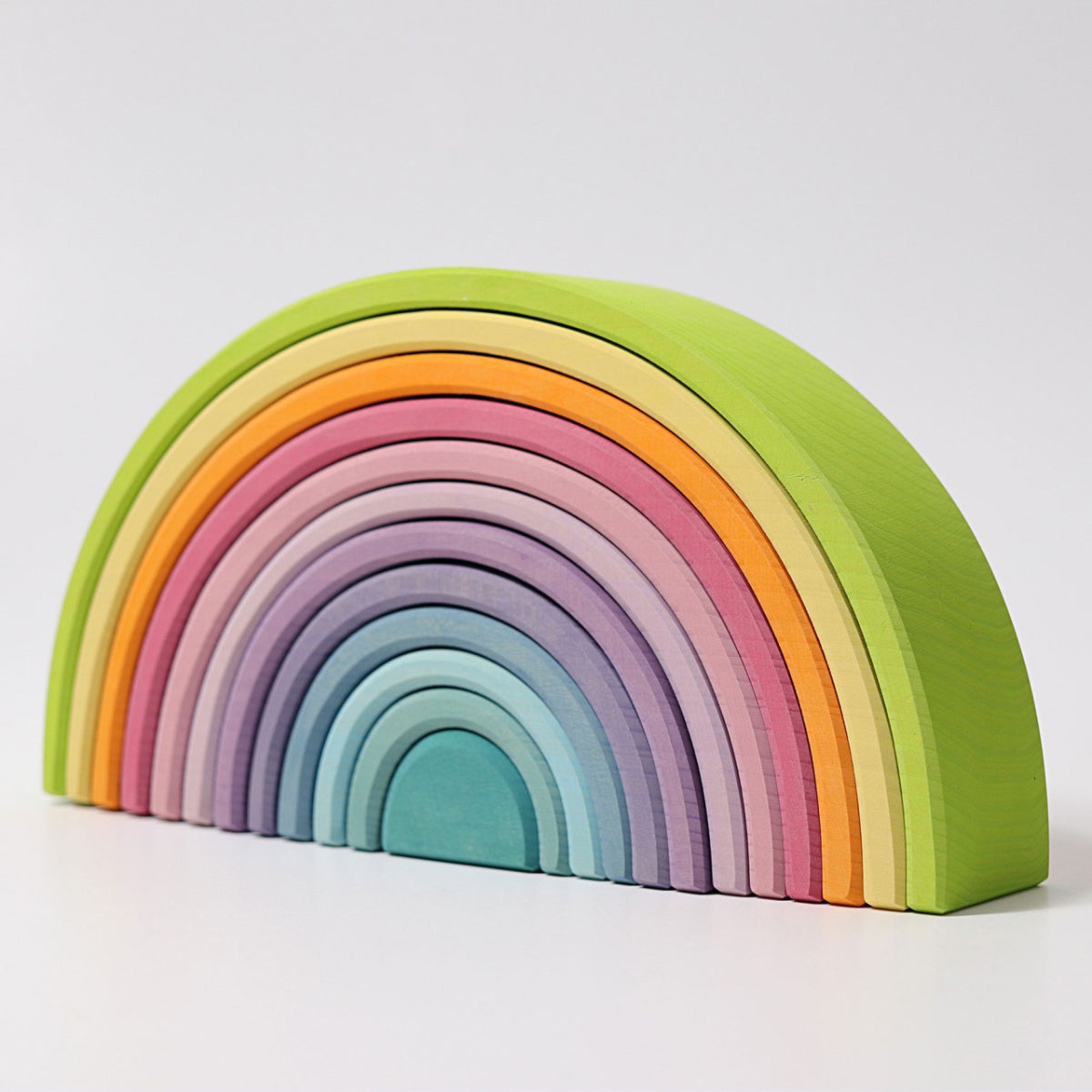 Wooden Rainbow Arch Stacker for Kids Open Ended Play