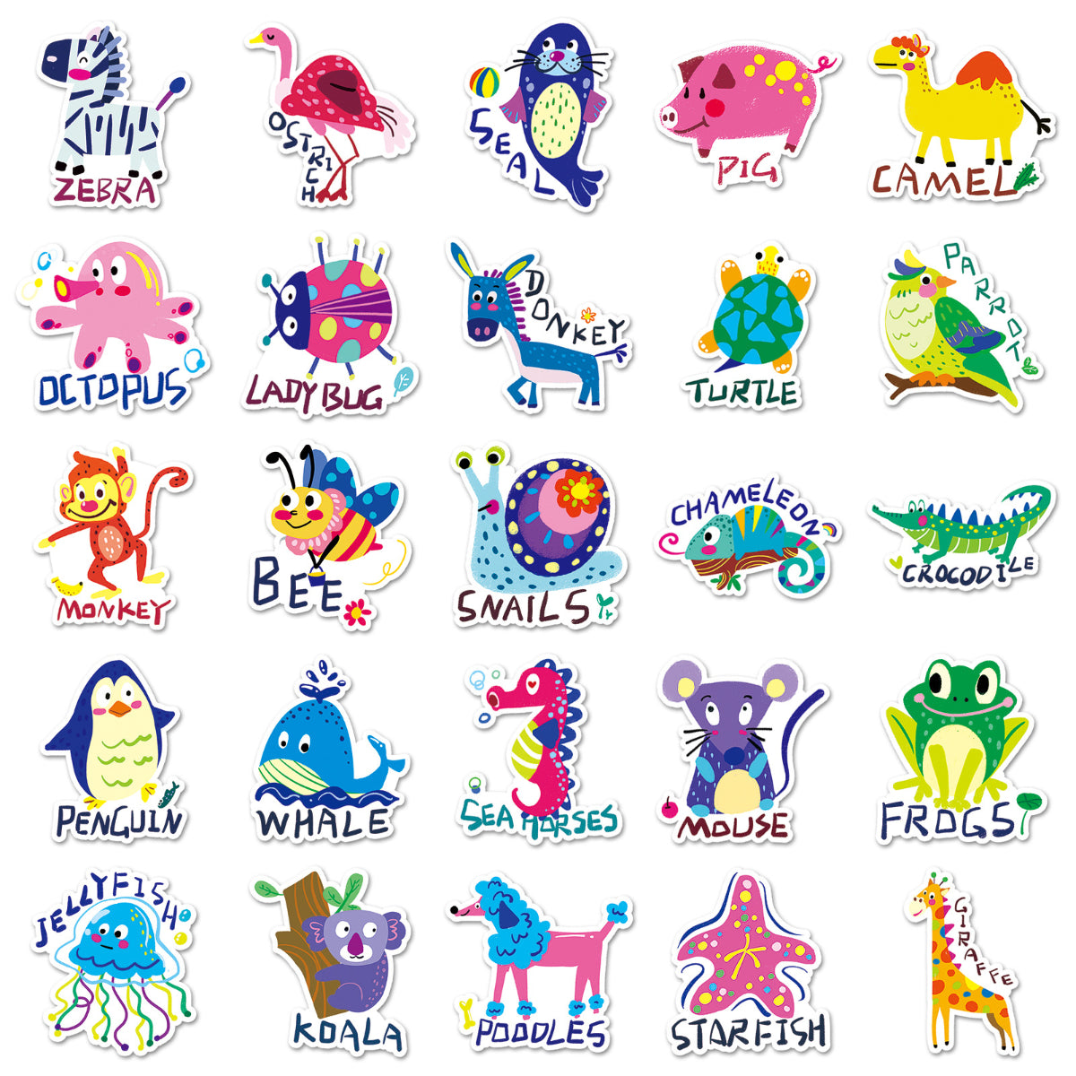 Children's Animal Sticker Set（Gift Only, Not Sold Separately）