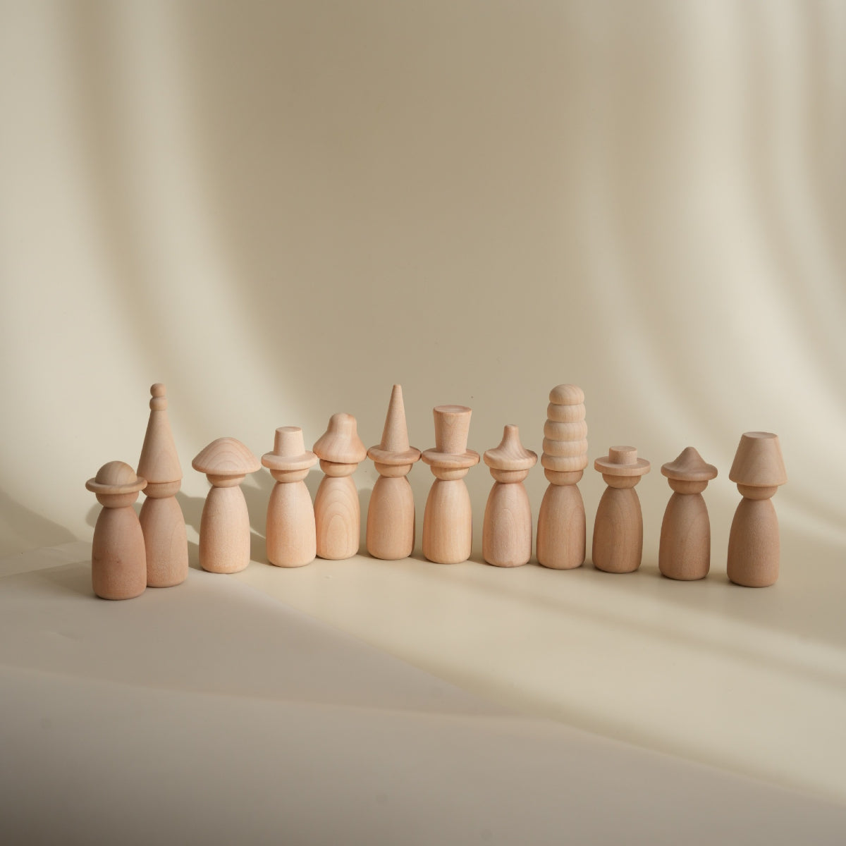 Wooden Peg Doll Color Matching Set