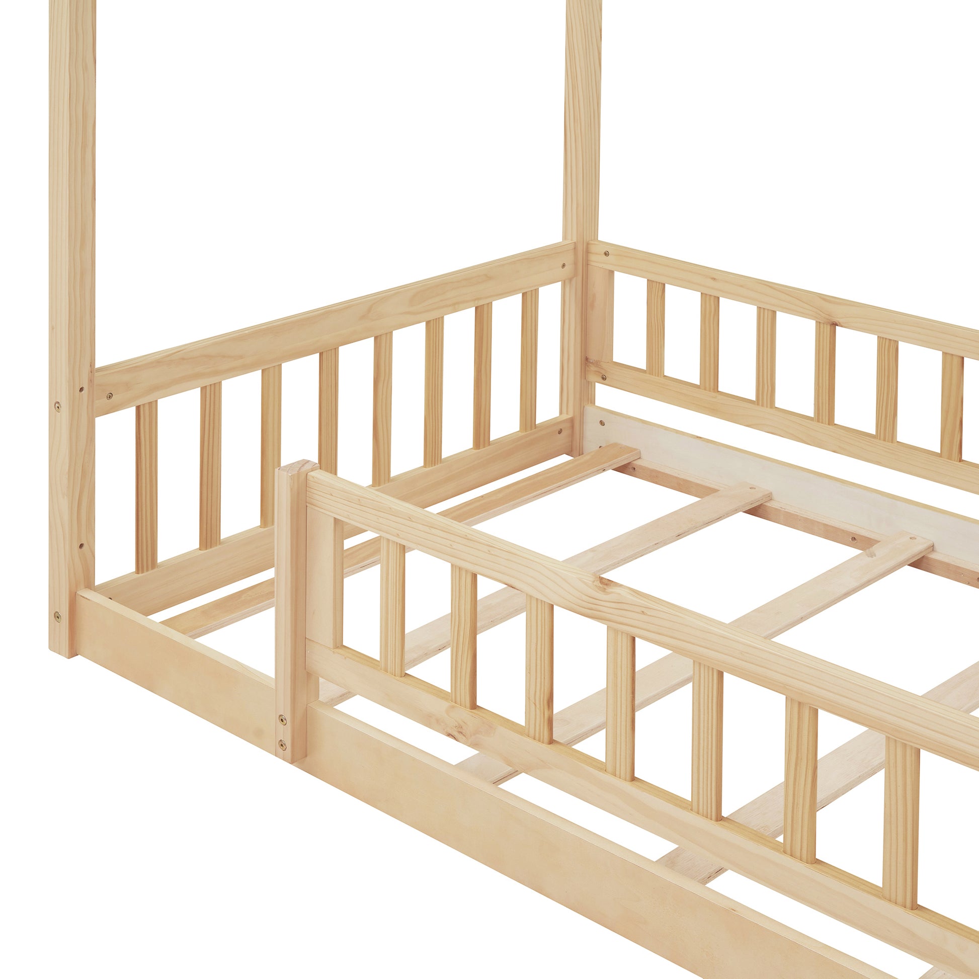 Twin Size Pine House Bed Frame No Box Spring Needed
