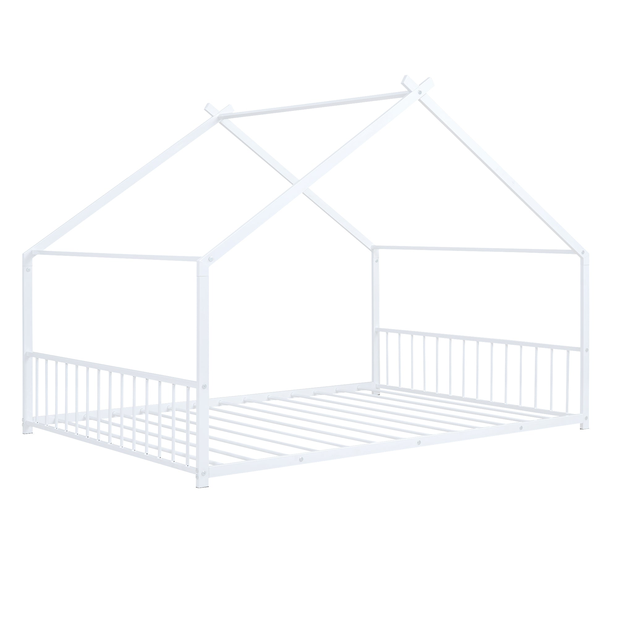 Full Size Metal House Bed Frame for Kids