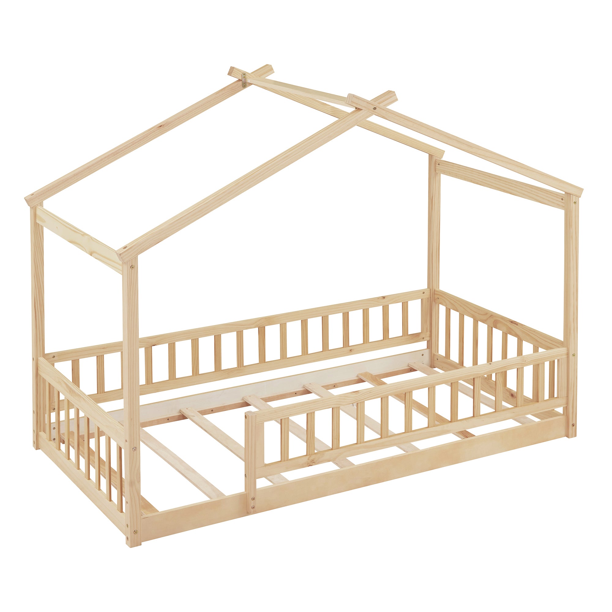 Twin Size Pine House Bed Frame No Box Spring Needed