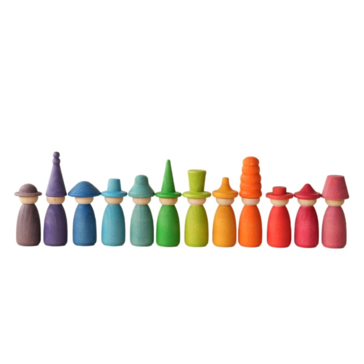 Wooden Peg Doll Color Matching Set