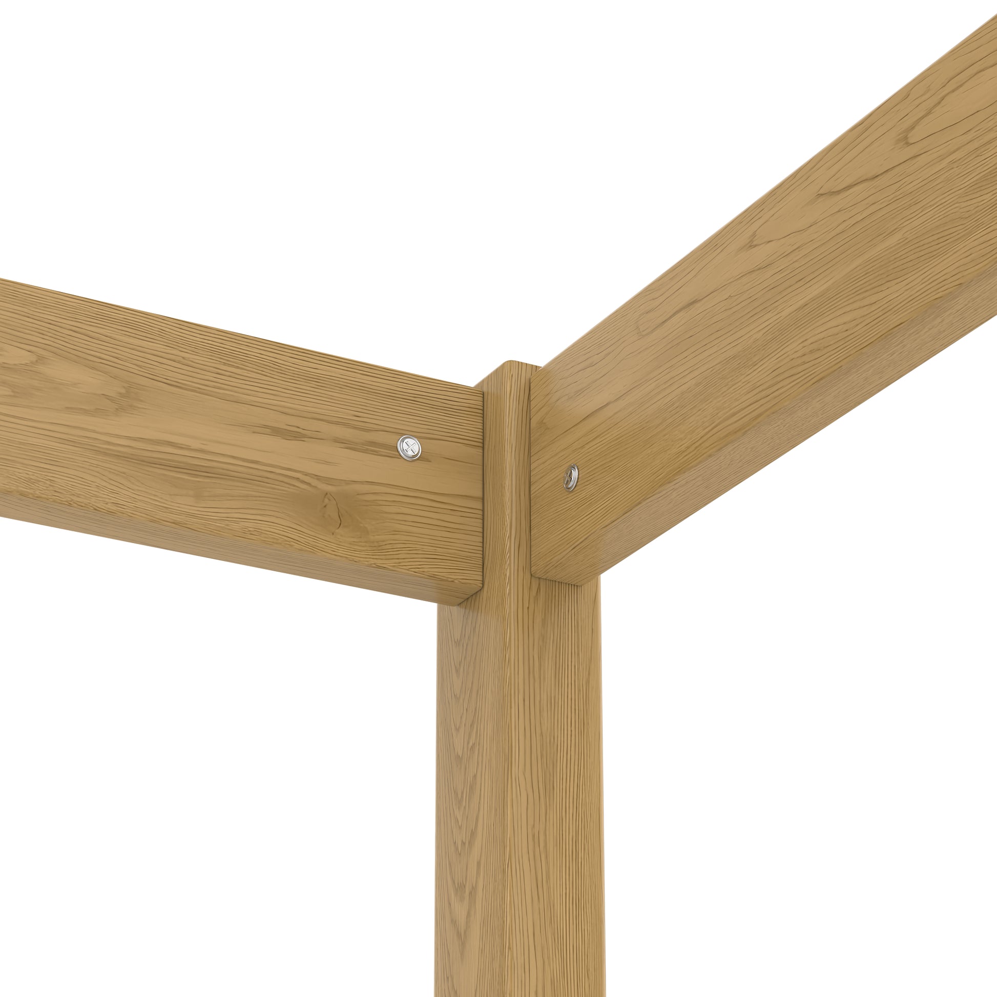 Twin Pine Canopy Floor Bed with Three-Side Rails