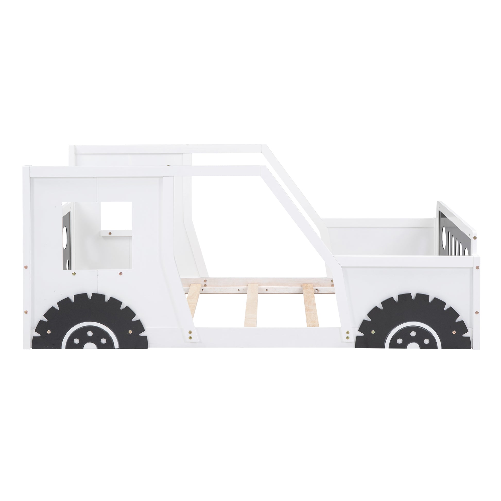 Twin Car-Shaped Pine Platform Bed for Kids