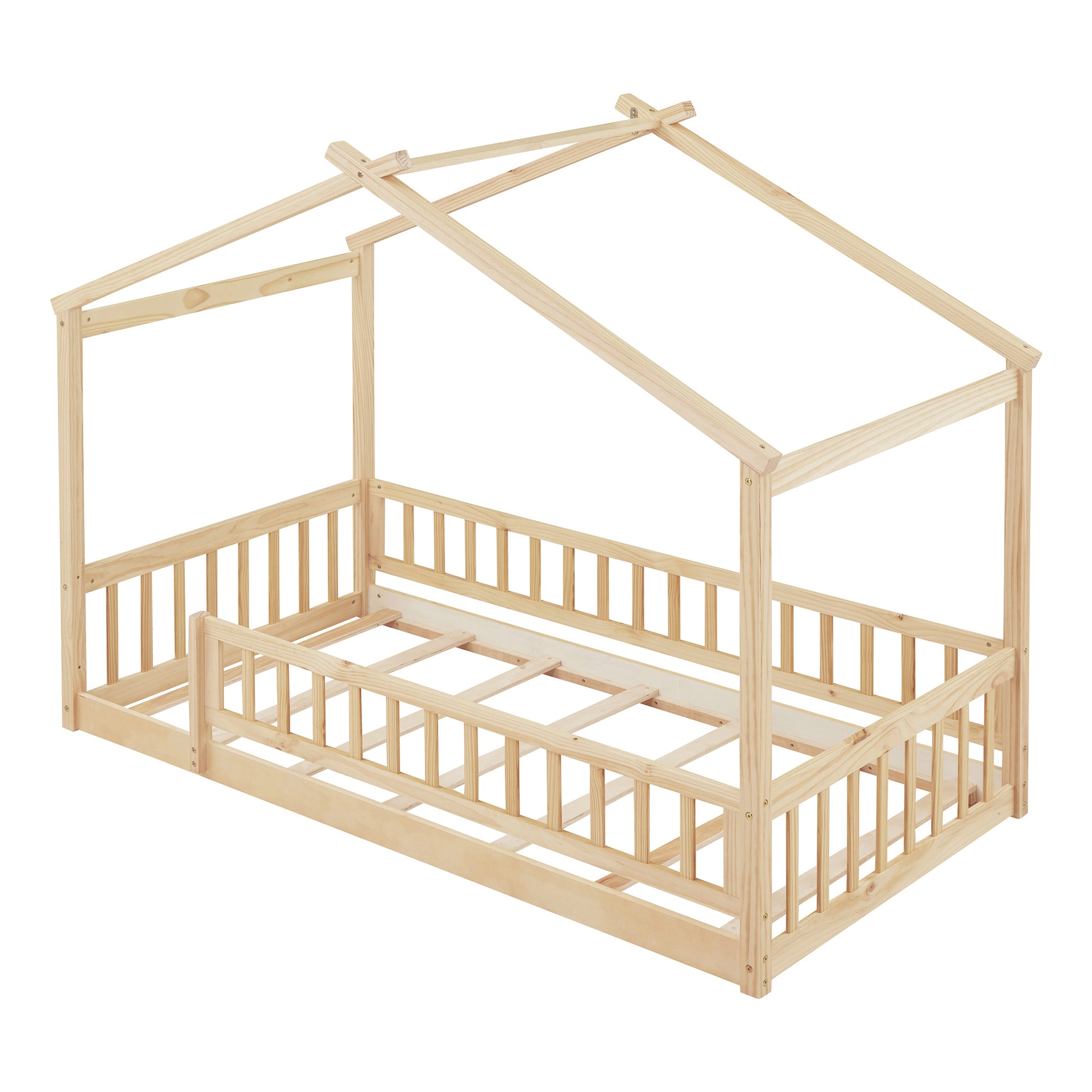 Twin Size Pine House Bed Frame No Box Spring Needed