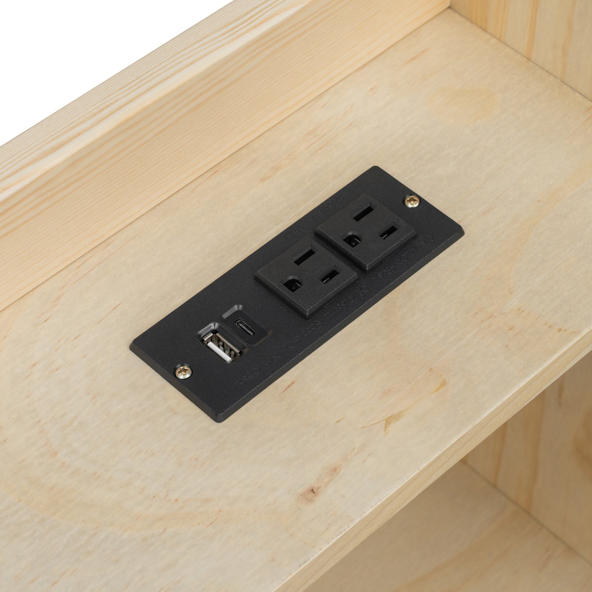 Twin House Floor Bed with Storage, LED Light and Charging