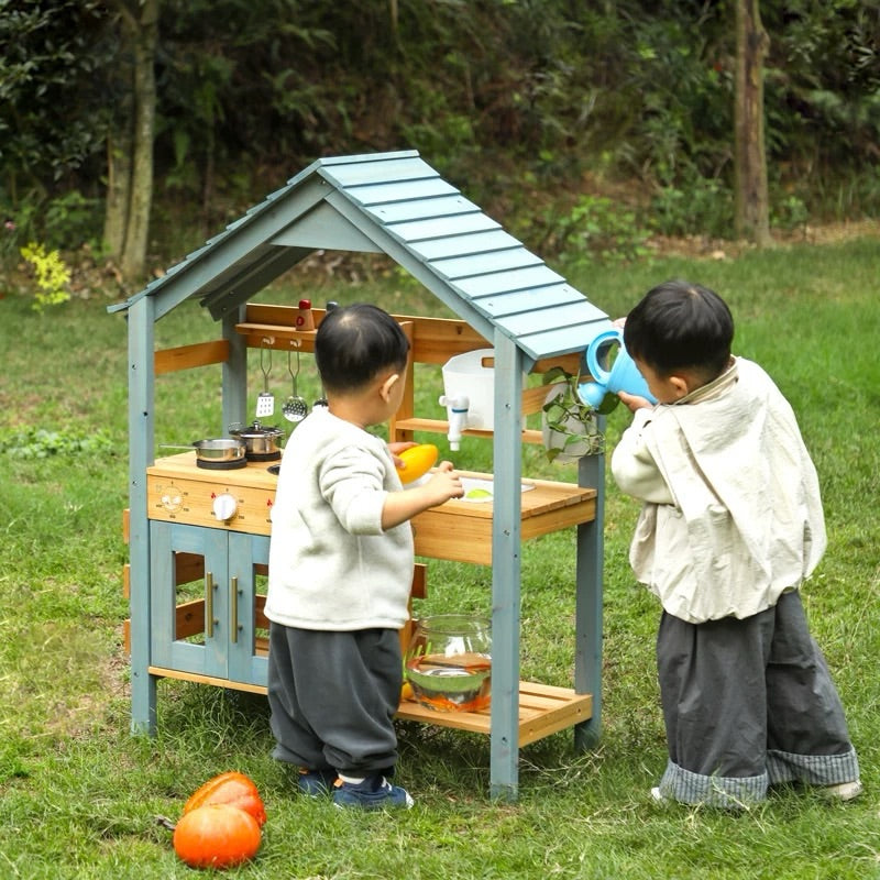 Wooden Playhouse Mud Kitchen