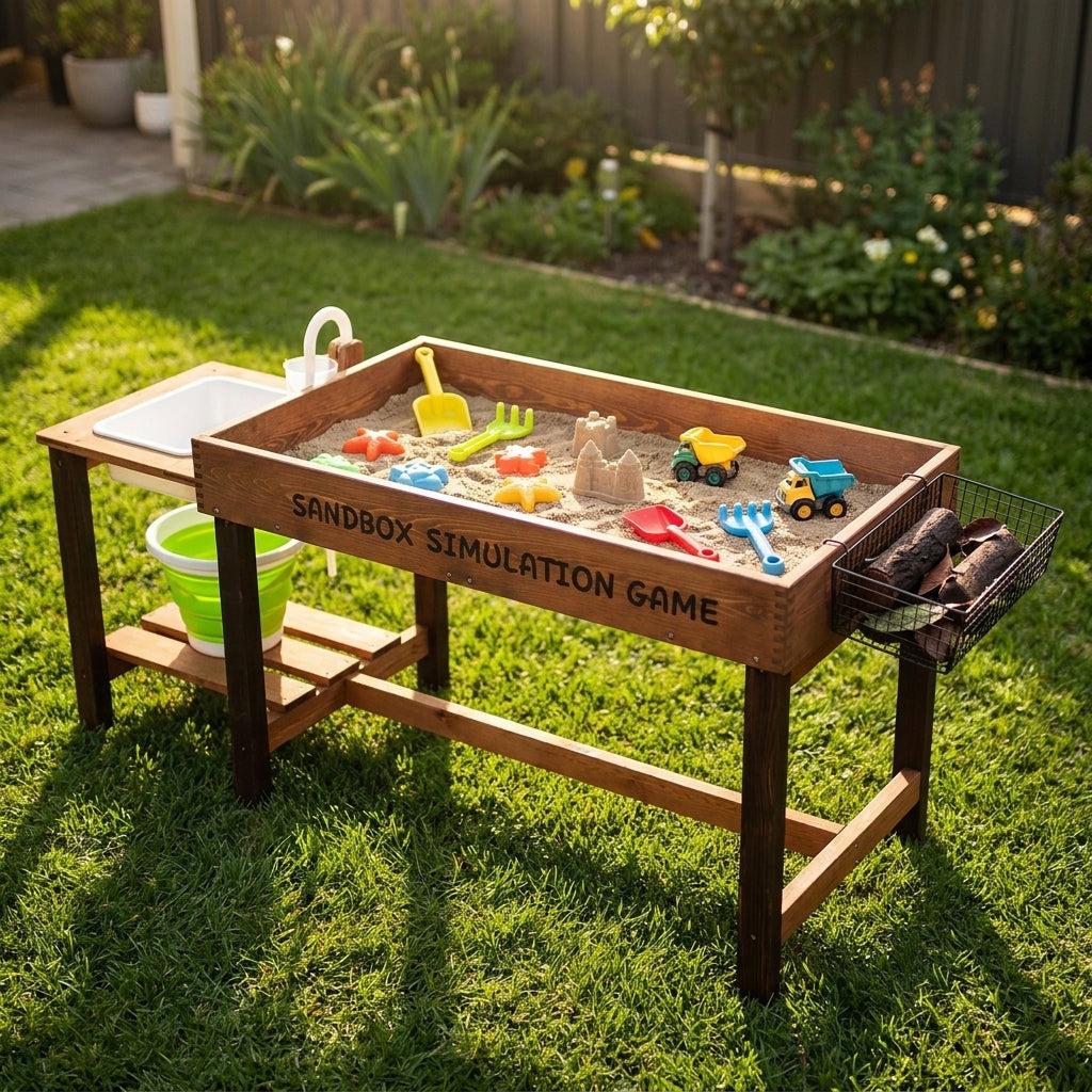 Hicooo® | Elevated Wooden Sandbox