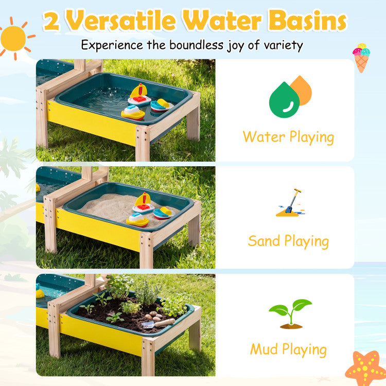 Dual Basin Sand and Water Table for Toddlers
