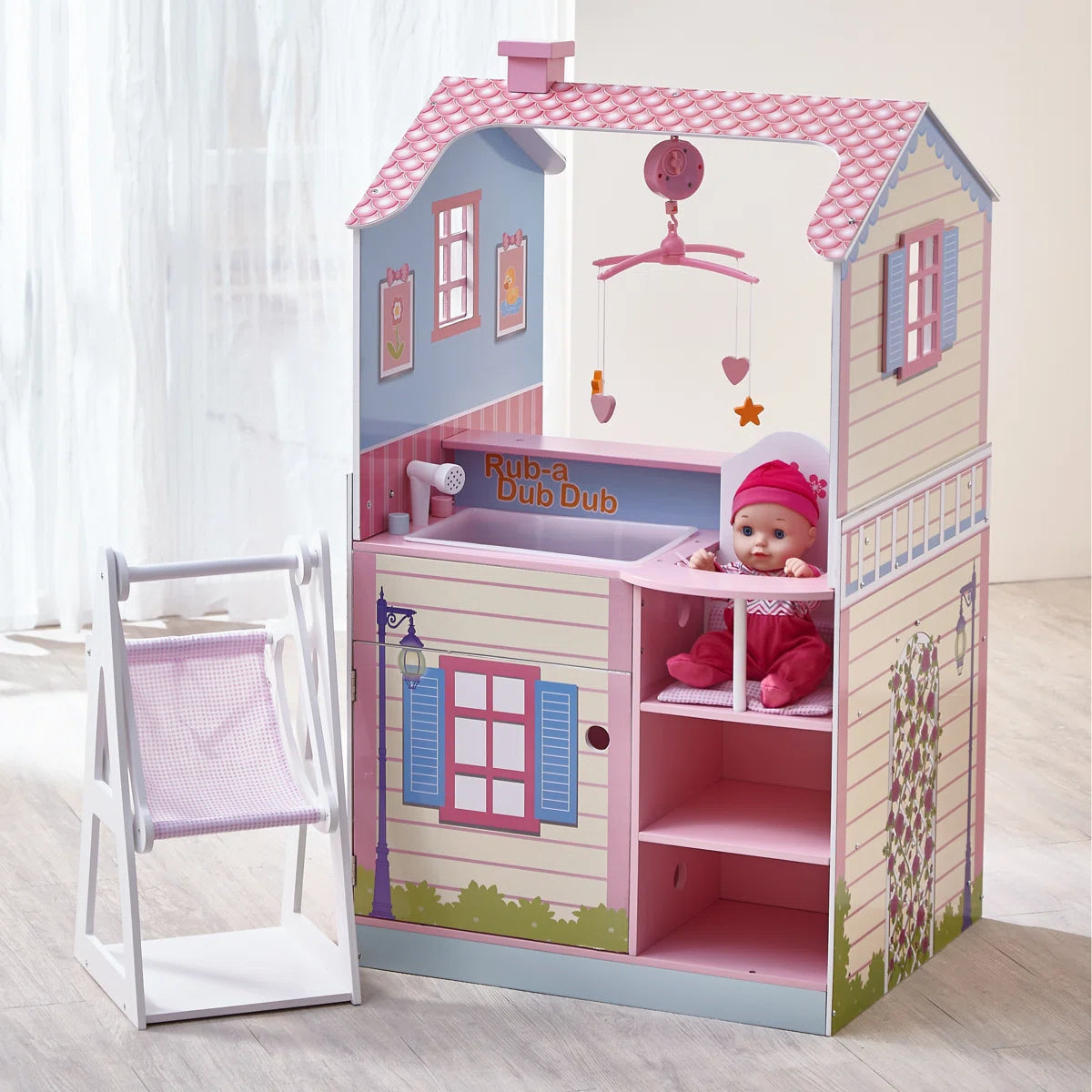 Wooden Baby Doll Nursery Station