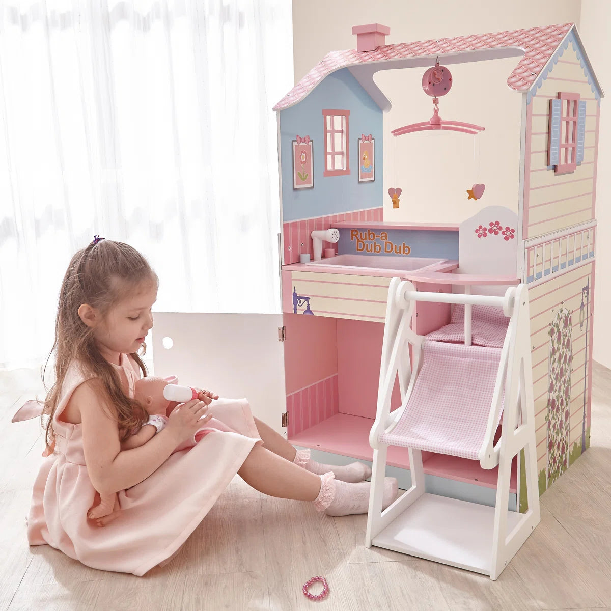 Wooden Baby Doll Nursery Station