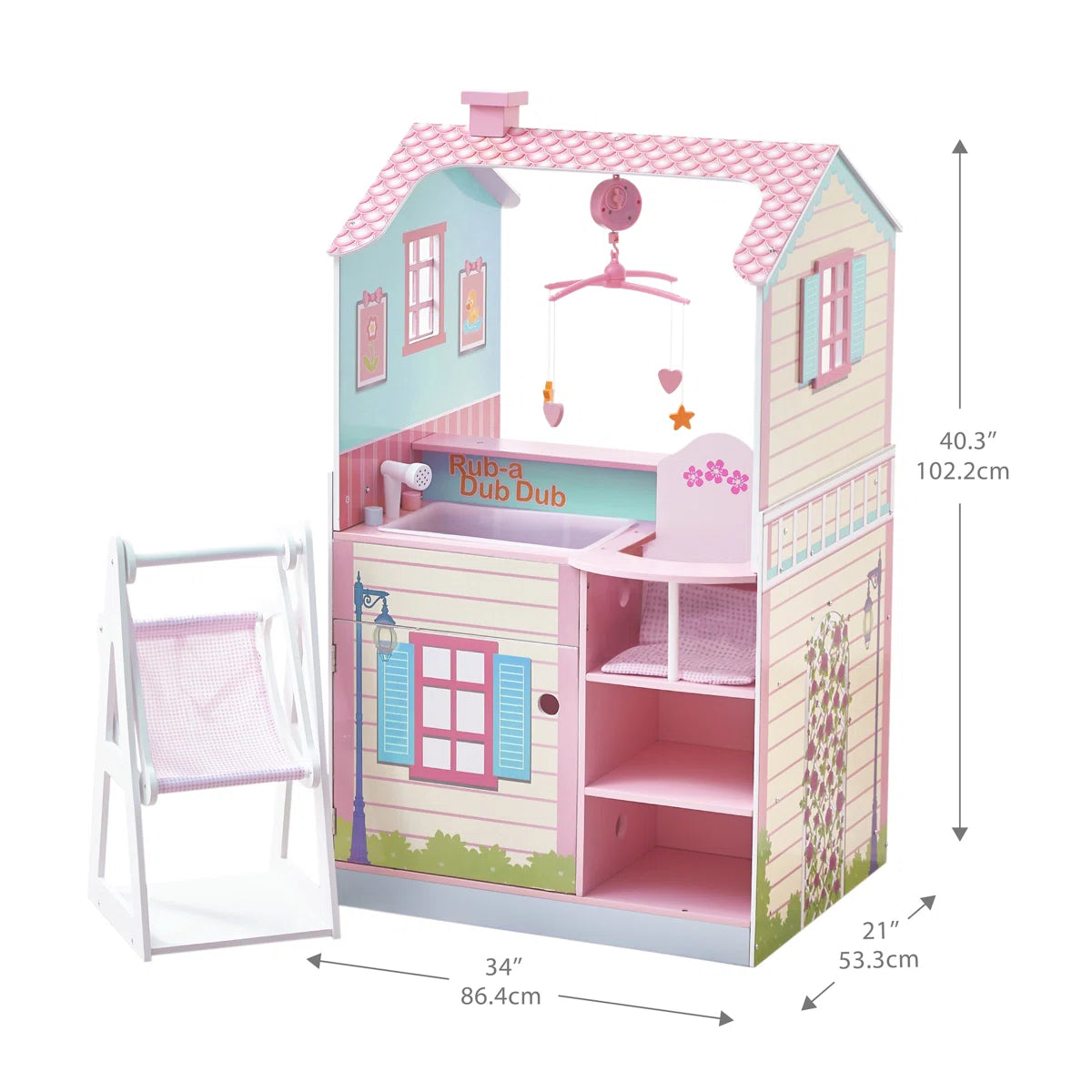 Wooden Baby Doll Nursery Station
