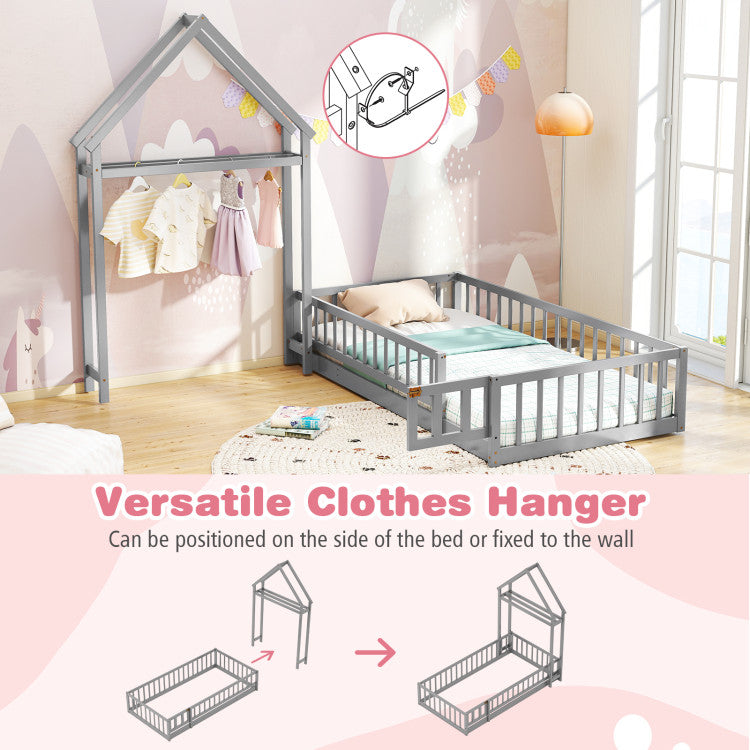 Montessori Toddler Transition Bed with House Headboard
