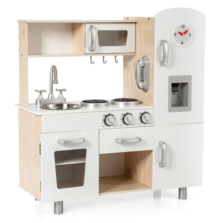 Retro Kids Cooking Playset with Pretend Water Dispenser