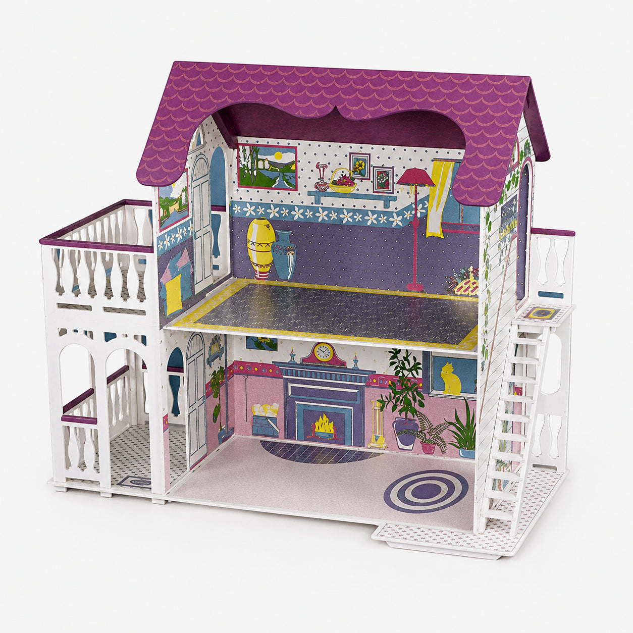 Large Unfurnished Solid Wood Dollhouse