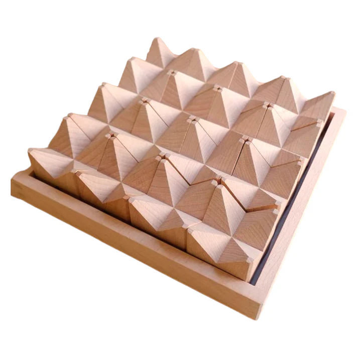 16-Piece Angled Wooden Construction Blocks