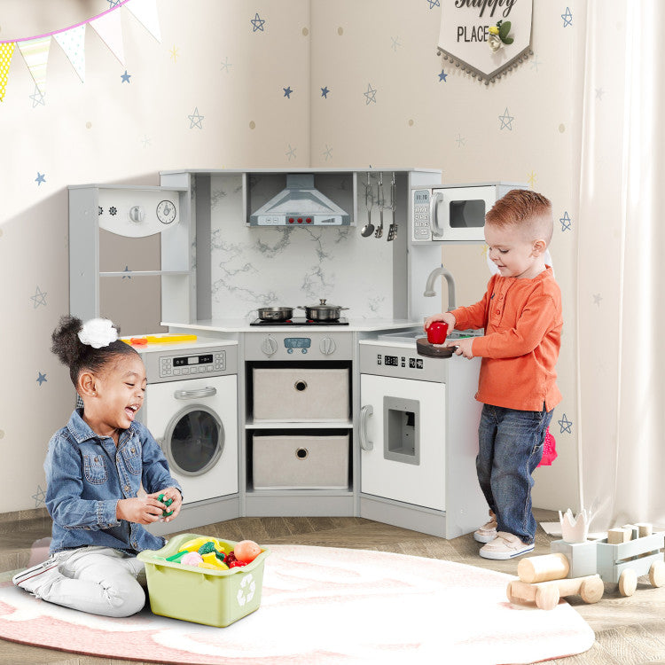Wooden Interactive Pretend Cooking Toy for Kids
