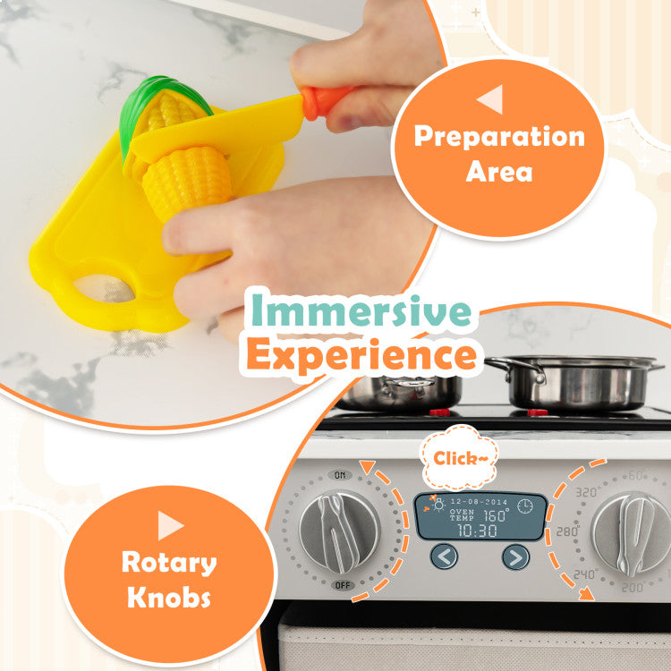 Wooden Interactive Pretend Cooking Toy for Kids