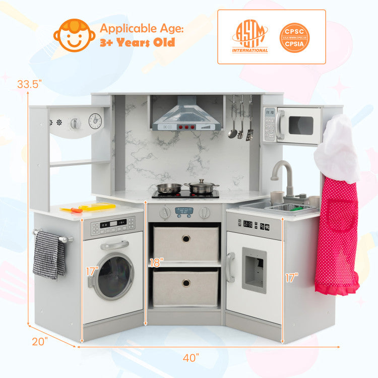 Wooden Interactive Pretend Cooking Toy for Kids