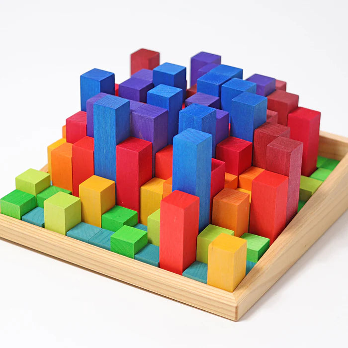 100 Pcs Small Wooden Counting Blocks Set