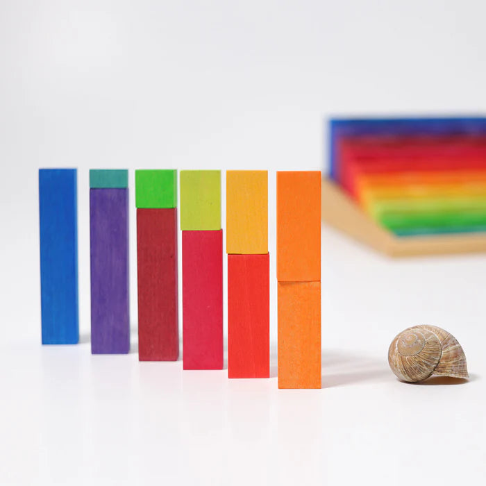 100 Pcs Small Wooden Counting Blocks Set