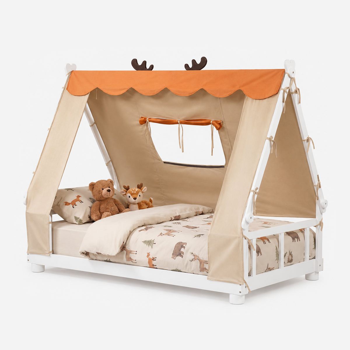 Twin Size House Bed with Tent Canopy