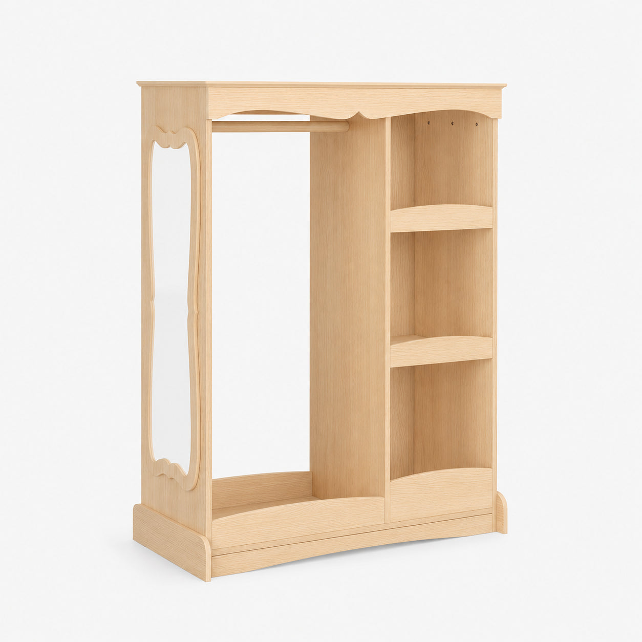 Kids Wooden Dress Up Storage Wardrobe