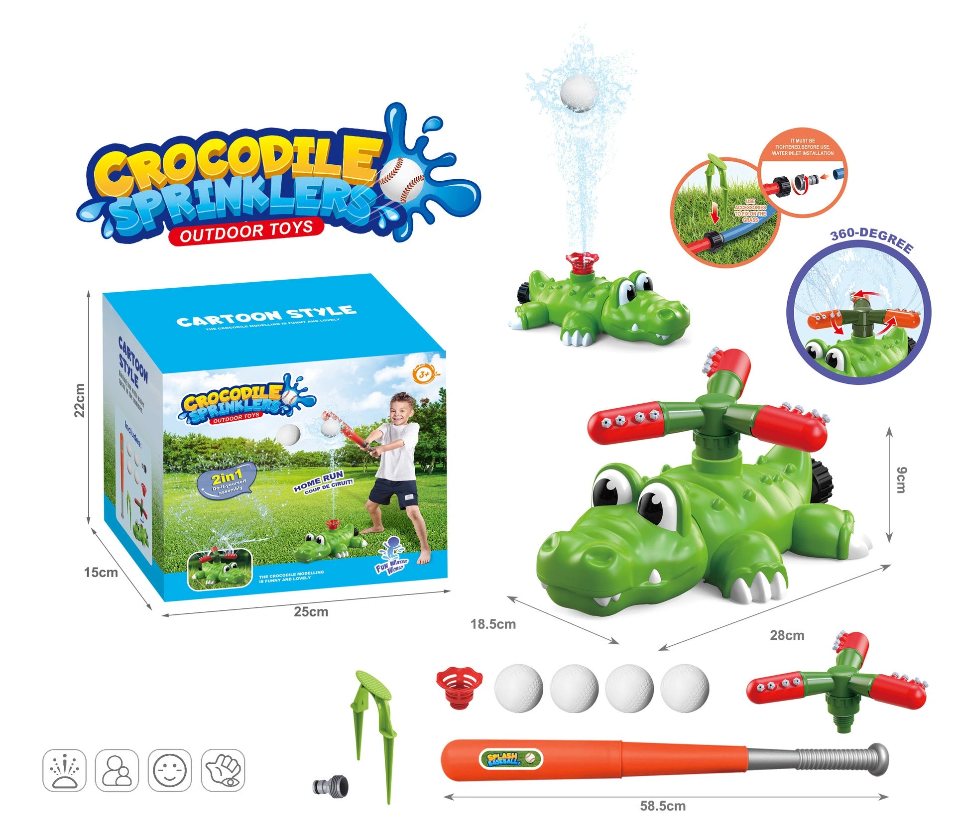 Water Sprinkler Baseball Toy