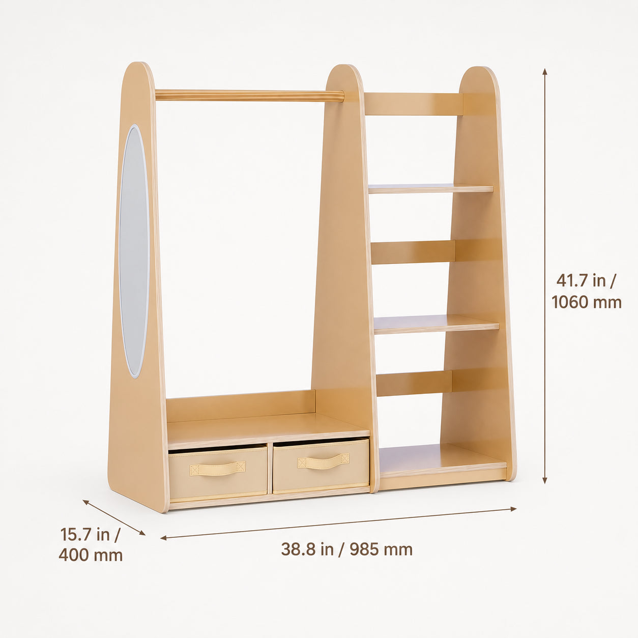 Kids Wardrobe with Mirror