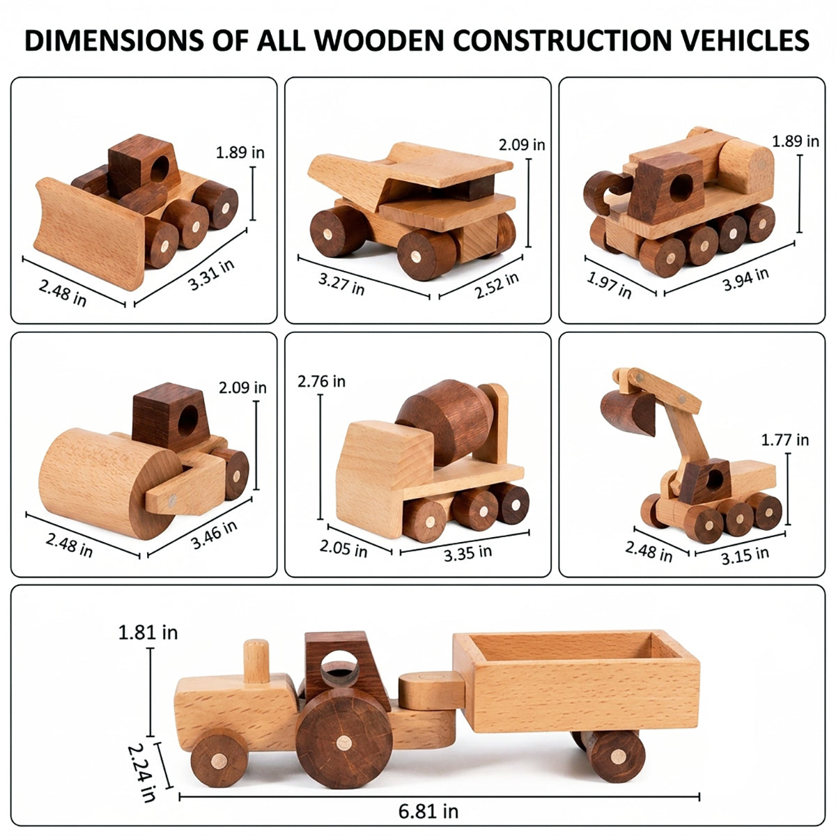 Wooden Construction Vehicles