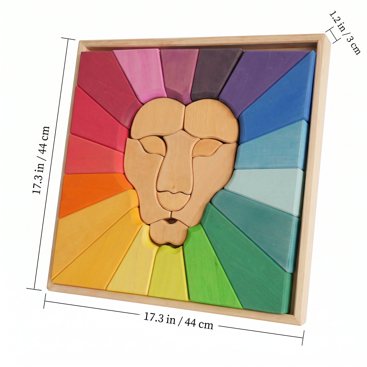Rainbow Lion Wooden Puzzle, 27 Pieces