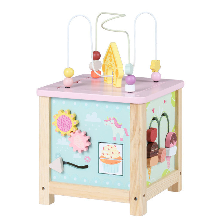 Dessert Wooden Activity Cube for Toddlers