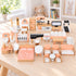 34-Piece Wooden Dollhouse Miniature Furniture Set
