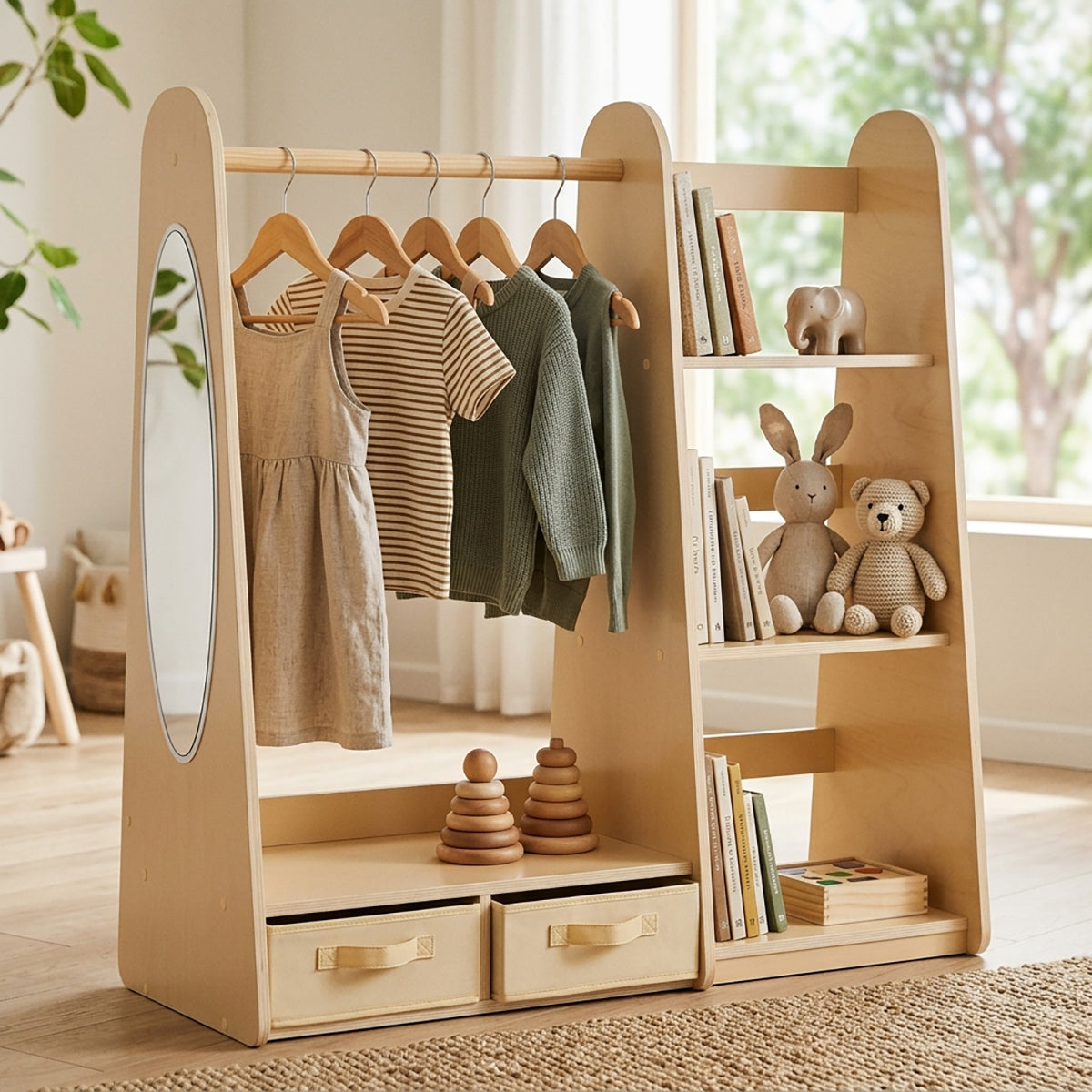 Kids Wardrobe with Mirror