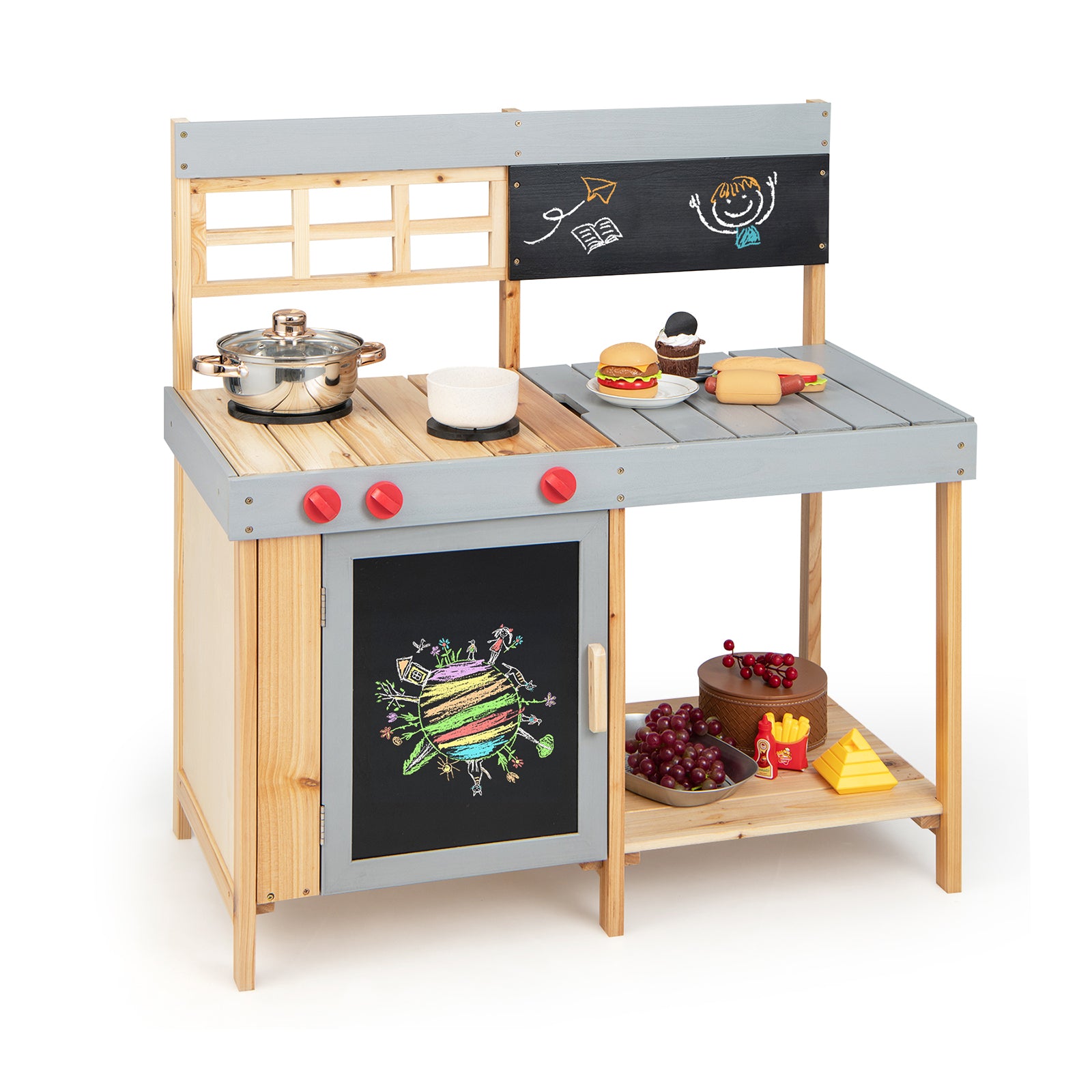 Outdoor Mud Kitchen with Water Dispenser for Kids