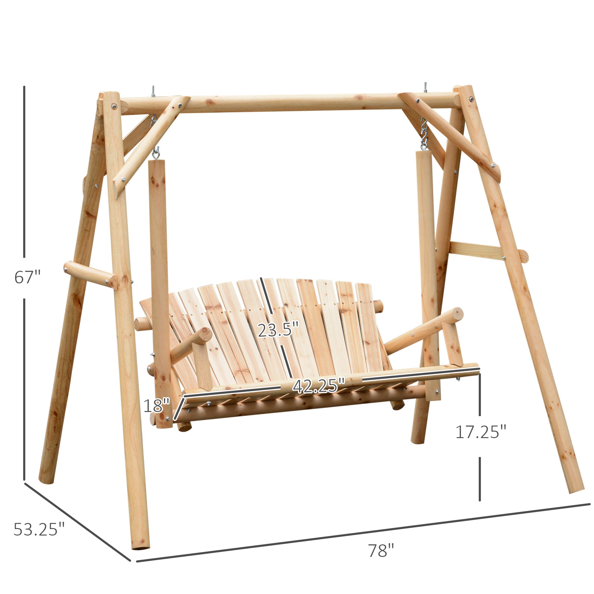 Hicooo® | Wooden Swing Bench