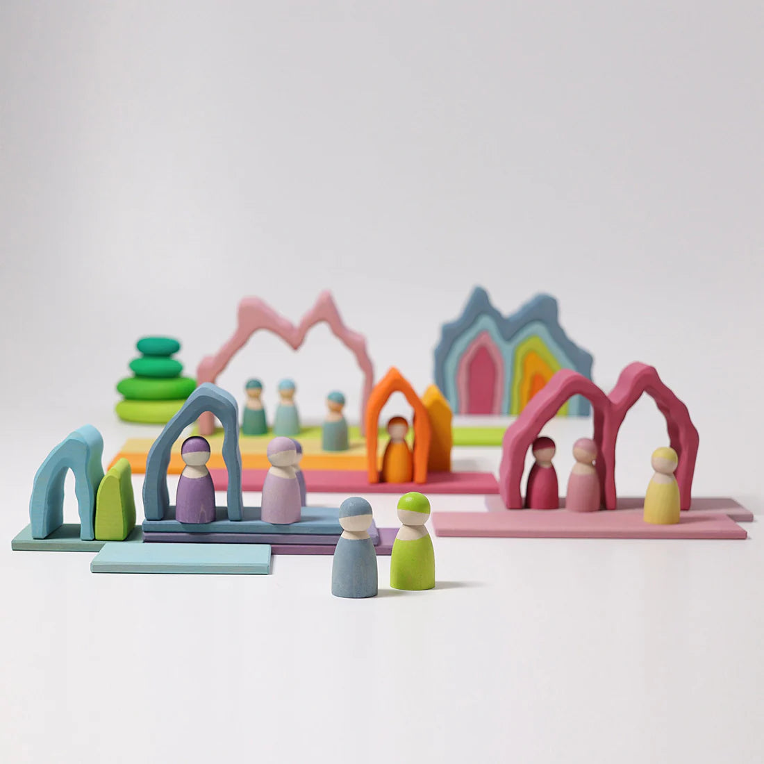 7-Piece Basswood Coral Stacking Toy