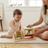hicooo developmental wooden roller toy - precise spin fine motor exercises and safe mirror self-reflection fun