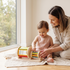 hicooo captivating educational wooden roller toy - joyful rattle auditory discovery and vibrant color visual learning