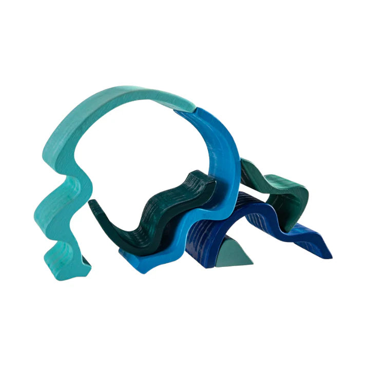 Wooden Water Wave Stacking Blocks