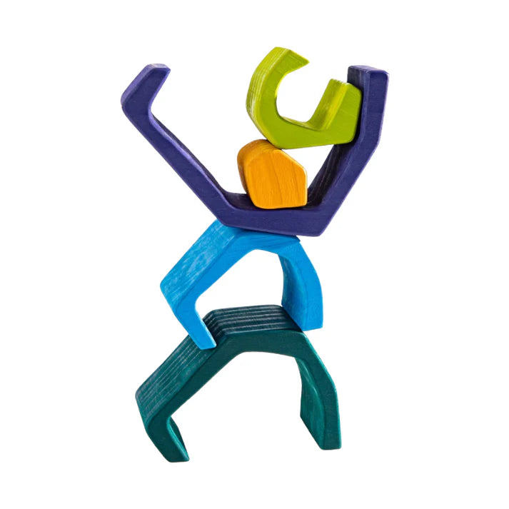 5PCS Wooden Stone Cave Stacking Toy