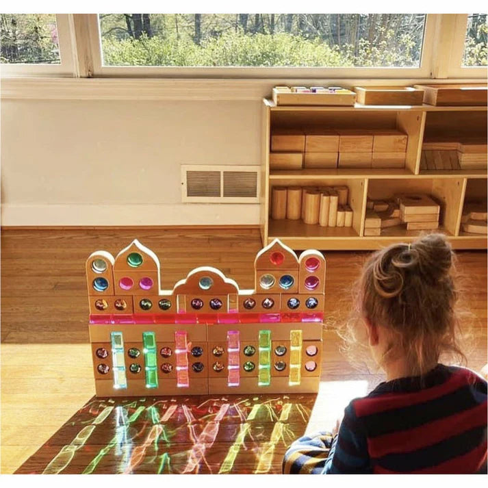 12-Piece Wooden Fairytale Translucent Window Blocks