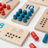 Wooden Counting Peg Board texture and material detail