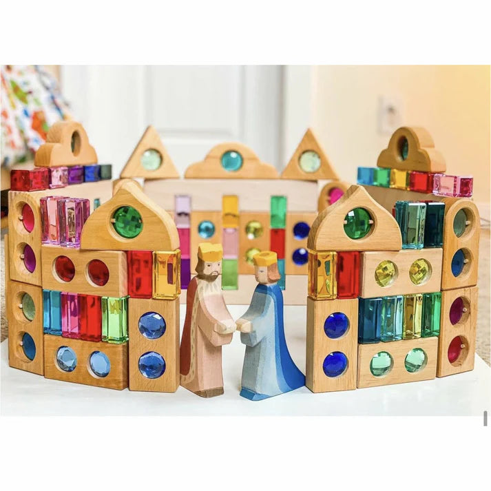 12-Piece Wooden Fairytale Translucent Window Blocks